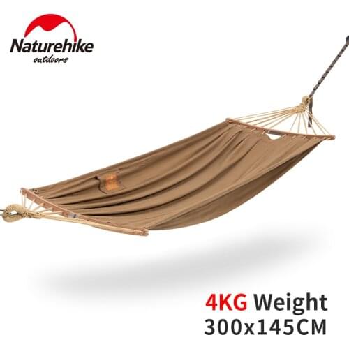 Naturehike Outdoor Camping Travel 1.4m Widened Detachable Folding Canvas Hammock Waterproof Portable Double Swing