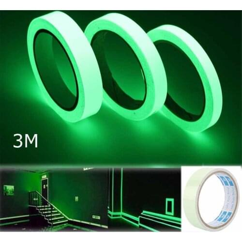 3M Outdoor Luminous Reflective Tape Stickers Glow Self-adhesiveTape Car Bicycle Stickers DIY Luminous Light Warning Night Tapes