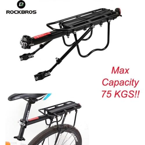 ROCKBROS Cycling Bicycle Bike Rear Rack Quick Release Aluminum Alloy MTB Bike Bicycle Carrier Holder Traveling Luggage Bike Rack