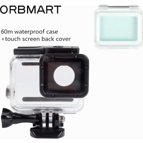 ORBMART Newest 60M Waterproof Case Cover Housing + Back Case Cover Touch Screen For Go Pro Gopro Hero 5 6 7 Sport Camera