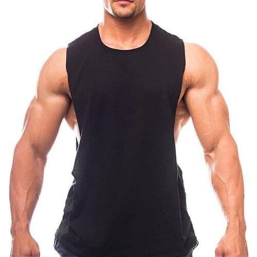 Summer Men Vest Solid Color Loose Summer Round Neck Sleeveless Top for Fitness Tank- Tops Tees Fashion Casual Loose Clothing