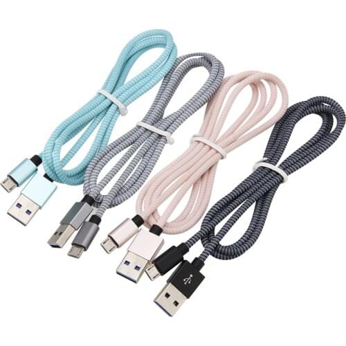 200pcs/lot USB Cable For iPhone Type C Fast Data Charging Charger Micro USB Cable For Lighting Usb C Android Mobile Phone Cables