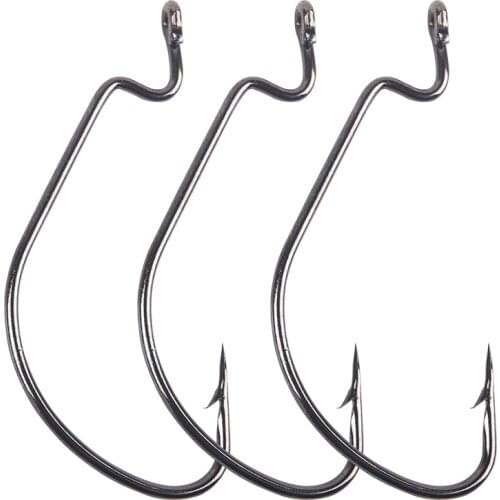 10 PCs/Bag Crank Hook Luer Soft with Barbed Thorn Light Water Sea Fishing Rubber Jig Sinking Drop Shot Carolina No Sinker Sun