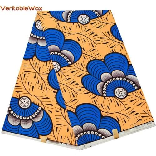 100% Polyester Batik African Ankara Fabric Wax Africain Nigerian Wholesale Fabric for Dresses African Ankara Print Fabric FP6303