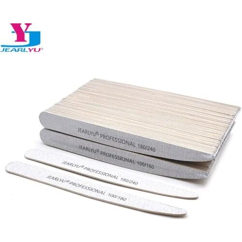 Strong Thick 100 Pcs Wood Nail Files Professional Nail Material Limas 180/240 100/180 Disposable Files Buffer Manicure Tools Set