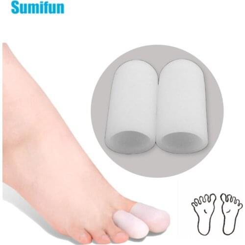 2pcs Toe Tube Foot Corns Blisters Remover Blisters Gel Bunion Toe Seperators Gel Tube Bandage Finger Feet Care C129