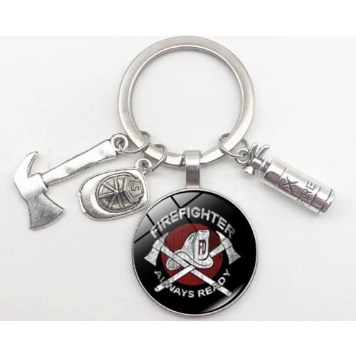 2020 new fire extinguisher and flame keychain/firefighter gift/firefighter souvenir