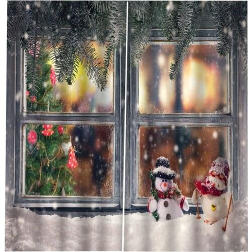 3D Photo Printing Room Darkening Window Drape Living Room Bedroom Window Drapes for Home Shop Decor