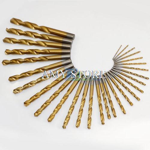 5.2mm 5 Pcs Titanium Coated Profestional Straight Shank Twist HSS Drill Bits New