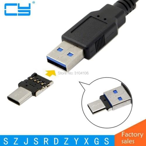 5pcs/lot) Ultra Mini Type-C USB type c USB-C to USB 2.0 OTG Adapter Connector for Tablet & USB Cable & Flash U Disk