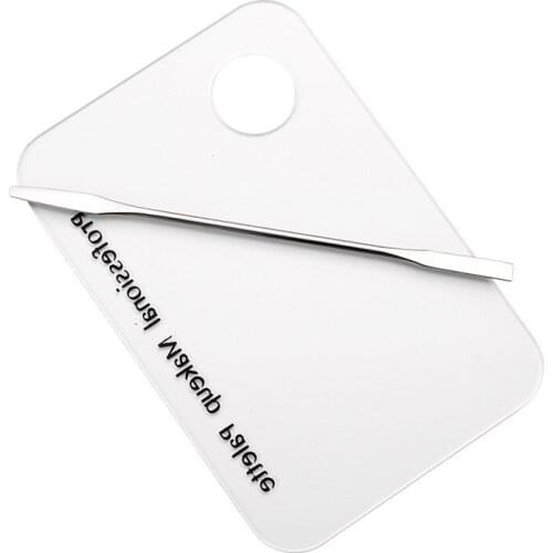 Acrylic Makeup Palette Nail Stamping Plates Polish Gel Mixing Spatula Foundation Eyeshadow Stainless Steel Rod Manicure