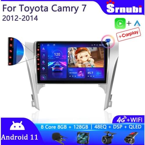 Android 10.0 2 Din Car Radio Multimedia For Toyota Camry 2012-2017 Navigation GPS Player DSP RDS T9 48EQ 4G+WIFI 4G+64G Carplay