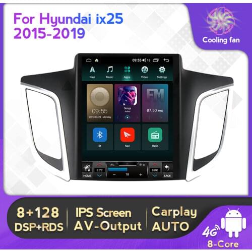 Android Carplay DSP Car Video Multimedia Player For Hyundai Creta ix25 2015 2016-2018 Radio GPS navigation BT WIFI 4G Lte