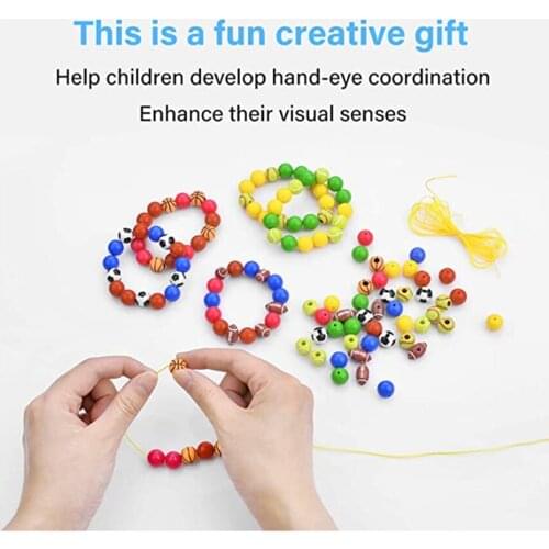 Cxwind Charm Beads Crafts Jewelry Making for Kids - DIY Creativity Set Making Bracelet DIY for Girls Boys Age 3, 4, 5,6,7,8