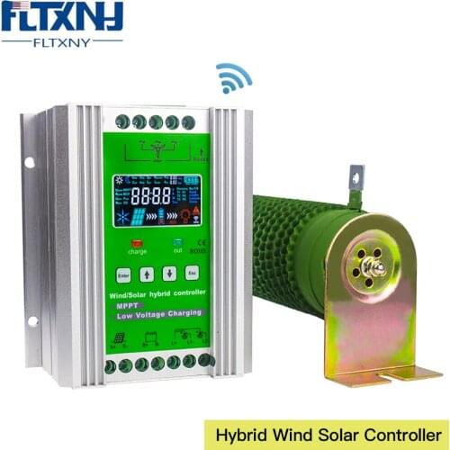 FLTXNY Wind Solar Power MPPT Hybrid Controller for Wind Turbine Generator 300W 400W 600W 800W 1000W 12V 24V with Dump Load