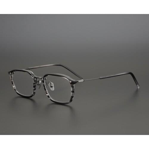 Vintage Acetate Glasses Frame Men Women Square Myopia Prescription Optical Eyeglasses Frame Japan Luxury Brand Titanium Eyewear