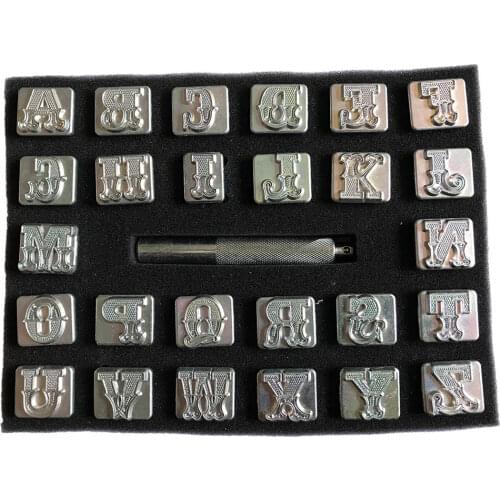 Alphabet Leather Stamping Printing Punch Tool English Letters Metal Stamp Set Leather Tools Leather craft Alphabet Stamps H99F
