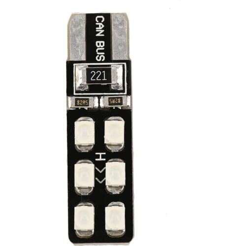 Low Consumption Long life T10 2W 2835 12SMD Car Super Bright License Light Bulb Bulb 3 Color Optional white, blue, red
