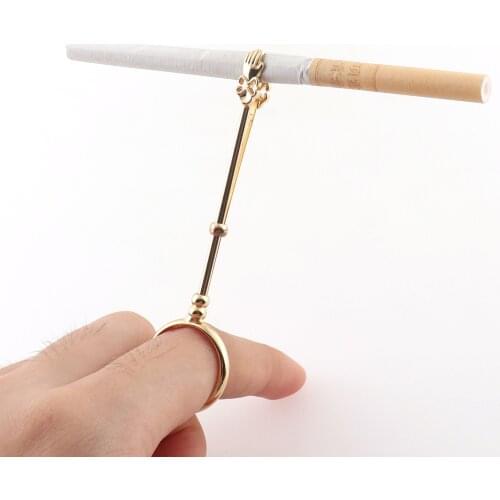 Cigarette holder ring NEW! gold or silver 2 pcs