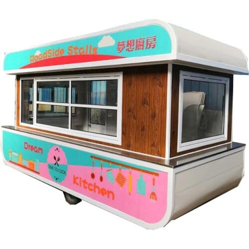 Hot selling new design ship shape food trailer for fast food and ice cream food truck cart good price