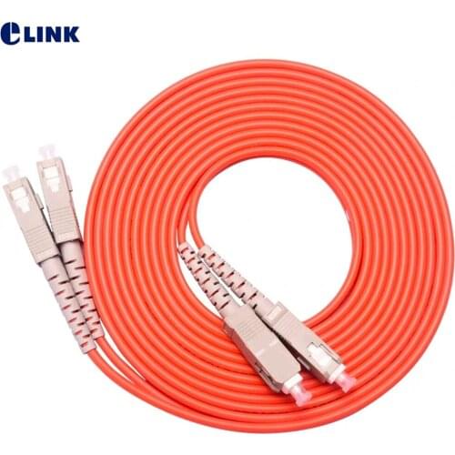 10pcs fiber optic patch cord SC-SC duplex 1 2 3 5 7 10M 50/125 62.5/125um SC/UPC OM1 OM2 dual ftth jumper free shipping IL