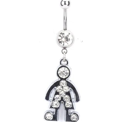 Piercing Navel Stainless Steel boy pendant Belly Button Rings for Women Body Jewelry