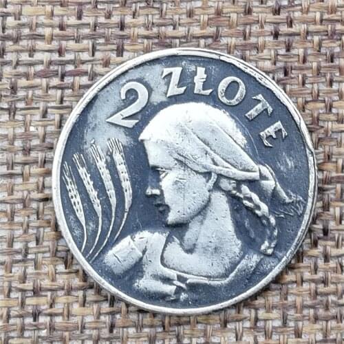 Poland 1924 Paris Edition 2 silver coins, silver coins, foreign silver coins, diameter 22MM