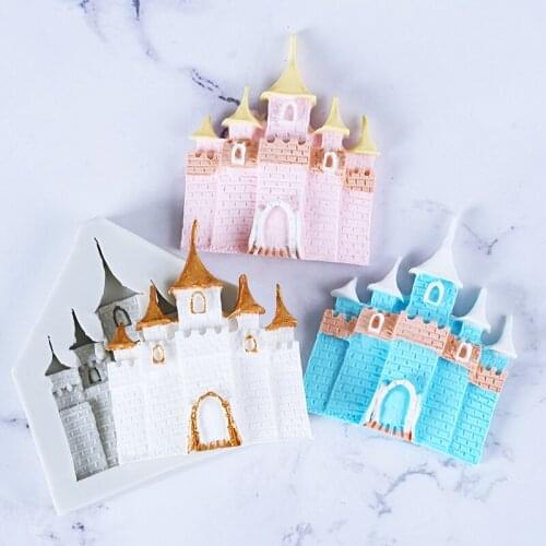 Princess Castle Cartoon Cake Silicone Mould DIY Baking Tools Chocolate Fondant Cake Dessert Table Decoration Mould WMJ-918