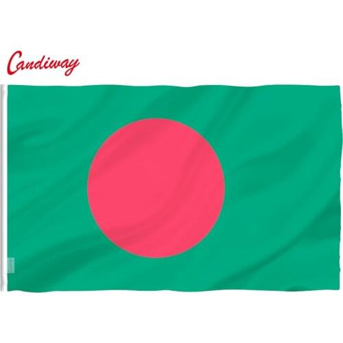 Red sun Indoor Outdoor 3x5FeeT 90*150cm Hanging Bangladesh flag International Banner Dhaka NN090
