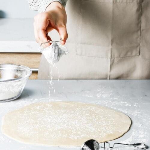 Sliver Creative Compact Pastry Tool Flour Sifter Fine Mesh Eco-friendly Stainless Steel Baker Dusting Wand Sugar Shaker for Home