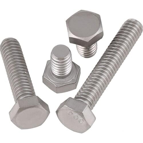 1/4-20*3/8,1/2,5/8...3 Teeth 304 Stainless Steel British Hex Bolts,GB5783 UNC US-made Hex Screws