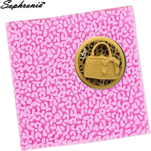 Sophronia New Leopard Texture Silicone Cake Mold Lace Border Fondant Mould Cookware Non-Stick Cake Decorating M333,10*10*0.5cm