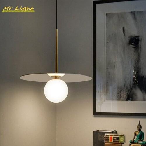 Modern Glass Ball Pendant Lights Lighting Nordic LED Pendant Lamp Living Room Dining Room Bedside Bedroom Home Deco Hanging Lamp