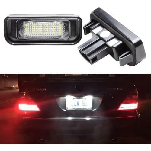 7000K Super White 18SMD Led License Plate Light for Mercedes Benz W220 S Class S320 S350 S500 S55 S600 S65 Car Lighting Sourcing