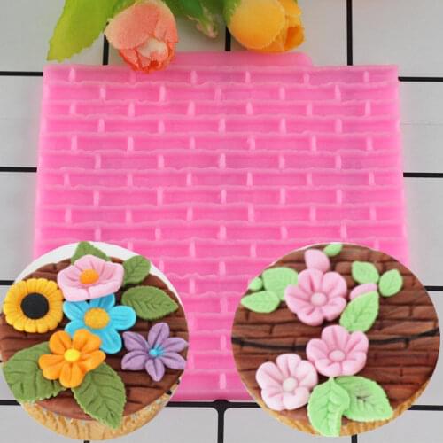 Brick Wall Texture Lace Silicone Mold Fondant Cake Border Mould Candy Clay Resin Molds Chocolate Moulds Cake Decorating Tools
