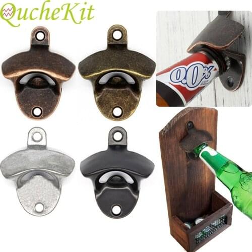 10Pack Vintage Wall Mounted Wine Beer Bottle Opener Tools Cola Soda Glass Cap Opener Kitchen Bar Drinking Accessories Home Decor