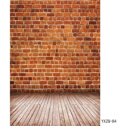 Vinyl Custom Vintage Brick Wall Wooden Floor Photography Backdrops Portrait Photo Background Studio Prop 21712 YXZQ-662