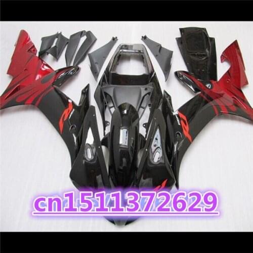 YZF-R1 YZF-1000 Top For 02-03 YZF R1 02 03 YZF 1000 black+red YZFR1 YZF1000 2002 2003 Fairing Body-Dor D