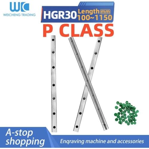 1pc/2pcs 100 -1150mm P class HGR30 Square Linear Guide Rail for Slide Block Carriages CNC Router Engraving