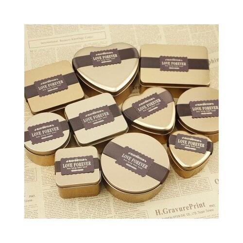 10/20pcs gold、red Party Storage Case Flower Decor Tinplate Gift Box Gold Candy Box