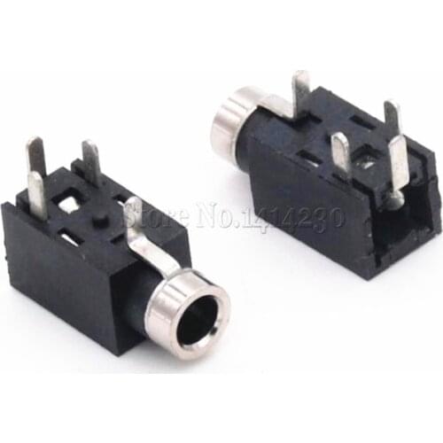 10PCS 2.5mm Female Audio Connector 4 Pin DIP Headphone Jack Socket PJ-210B