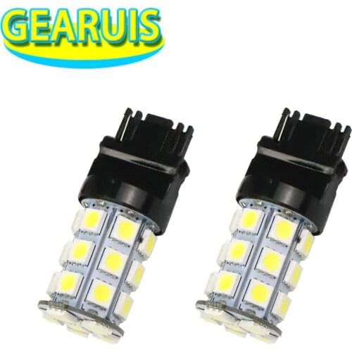 100pcs T25 3156 P27W 3157 P27/7W T20 7440 W21W 7443 W21/5W S25 1156 BA15S 1157 BAY15D 27 SMD 5050 Brake Lights Turn signal light