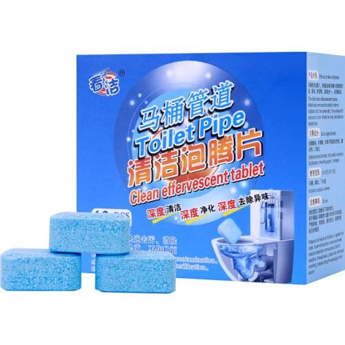 12Pcs Toilet effervescent tablets Efficient Deodorant Powerful detergent cleaning Washer Cleaning Descaling Detergent