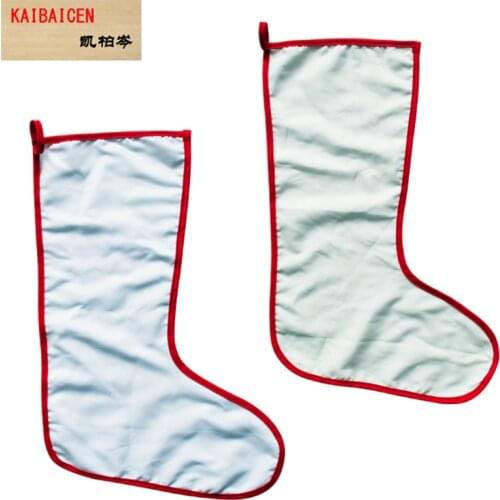 20pcs/Lot Christmas Decoration Sublimation Christmas Blank Stocking Socks Personalized Blank DIY Custom Xmas 52X23.5CM
