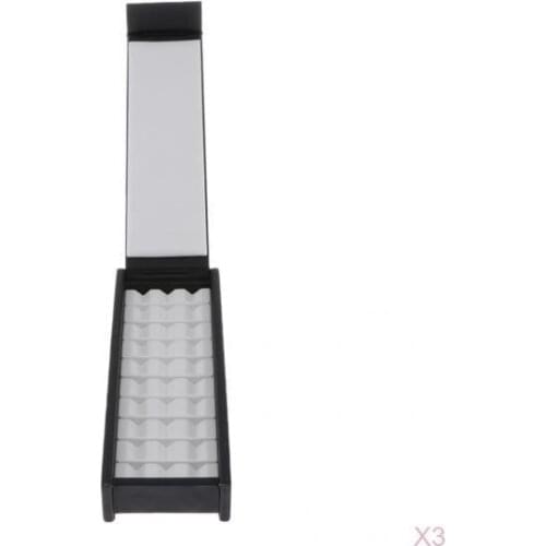 3x Magnet Cover Diamond Display Tray Stone Storage Case Gem Box Holder