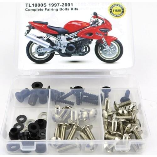 Fit For Suzuki TL1000S 1997 1998 1999 2000 2001 Complete Full Fairing Bolts Kit Screws Steel Fairing Clips Nuts Covering Bolts