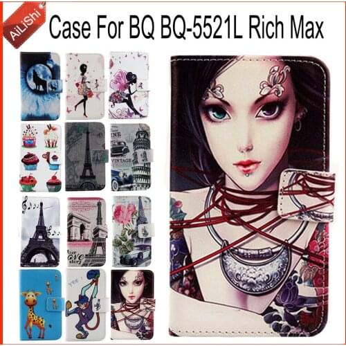 AiLiShi Case For BQ BQ-5521L Rich Max Luxury Flip PU Leather Case BQ 5521L Exclusive 100% Special Phone Cover Skin+Tracking