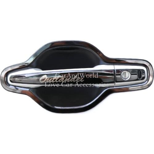 Stainless Steel Exterior Door Handle Bowl Holder Cover Frame Trims For Mitsubishi Outlander 2013-2019 Car Molding Accessories