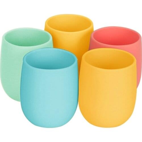 Baby Silicone Cup Toddler No-Spill Drinking Cup Kid Tableware BPA Free Silicone G99C
