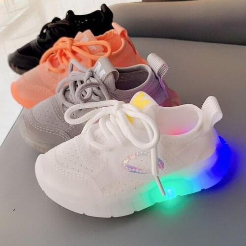 Size 21-30 Childrens Led Shoes Boys Girls Lighted Sneakers Glowing Shoes for Kid Sneakers Boys Baby Sneakers with Luminous Sole
